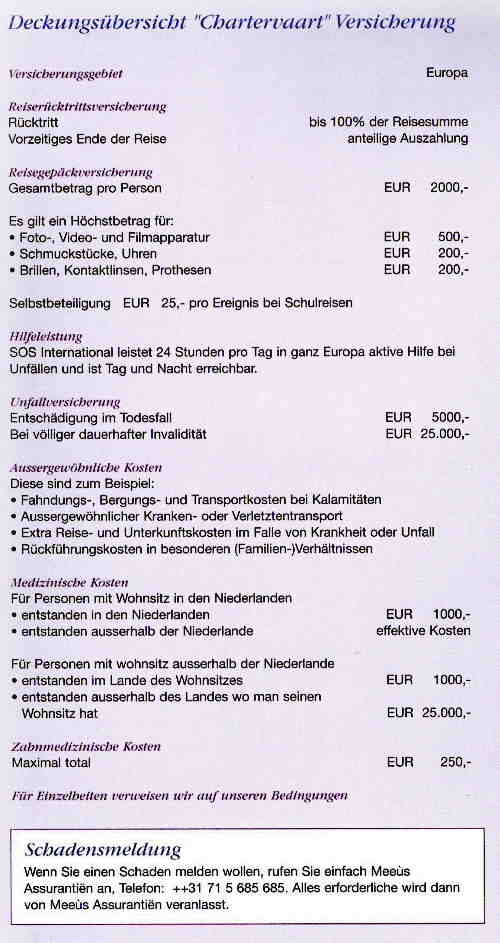 Prospekt Reiseversicherung Seite 3