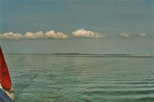 wolkenband boven Terschelling
